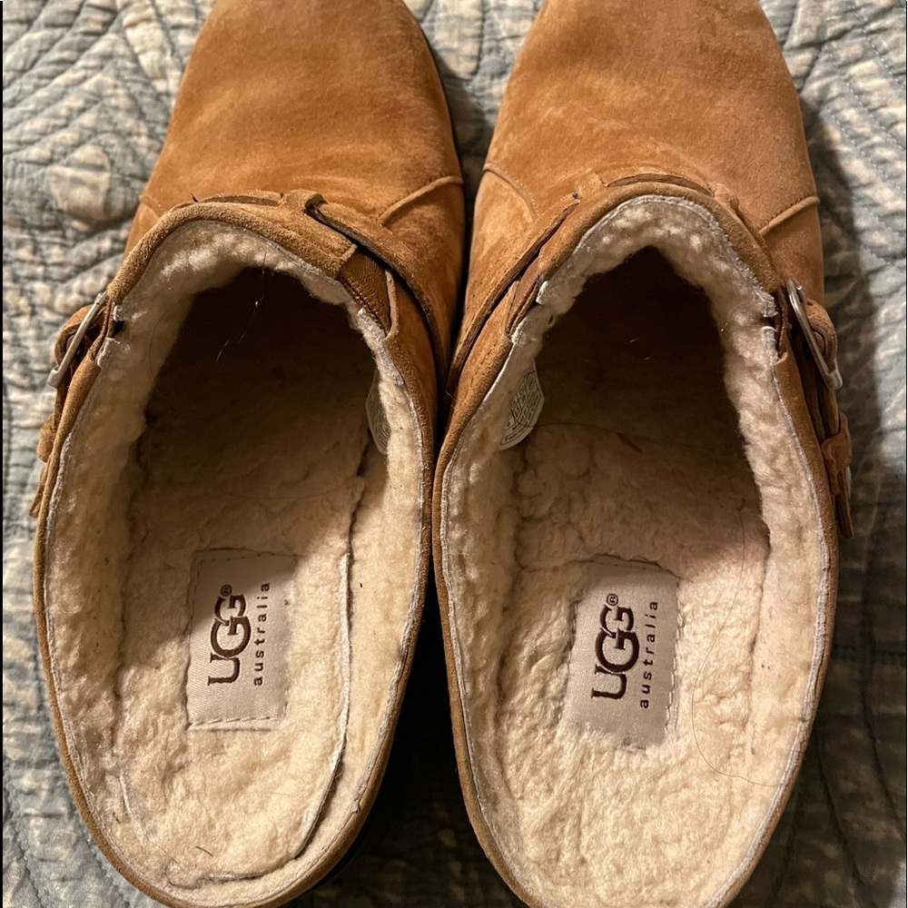 Ugg tan mules clogs 8 - Picture 6 of 11